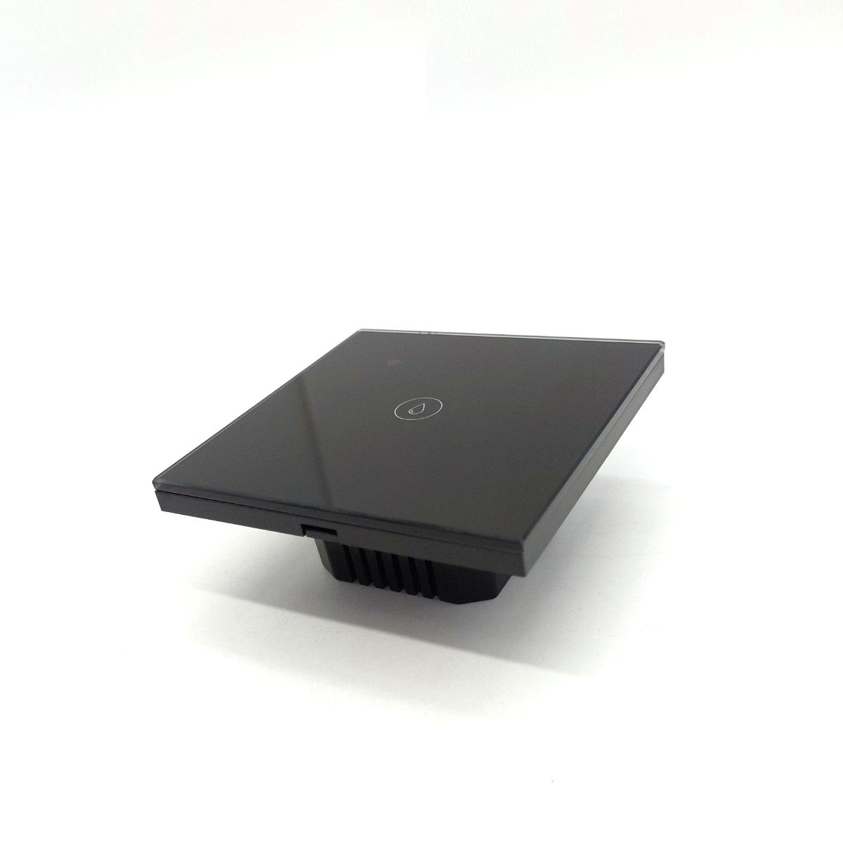 黑色WiFi無線一體化輕觸式40A熱水器/空調智能燈曲開關，支援UKG Smart Life Tuya 安卓/iOS App免費下載室內改裝安裝大電流量開關時間制(U-DS161W-40A-BK)