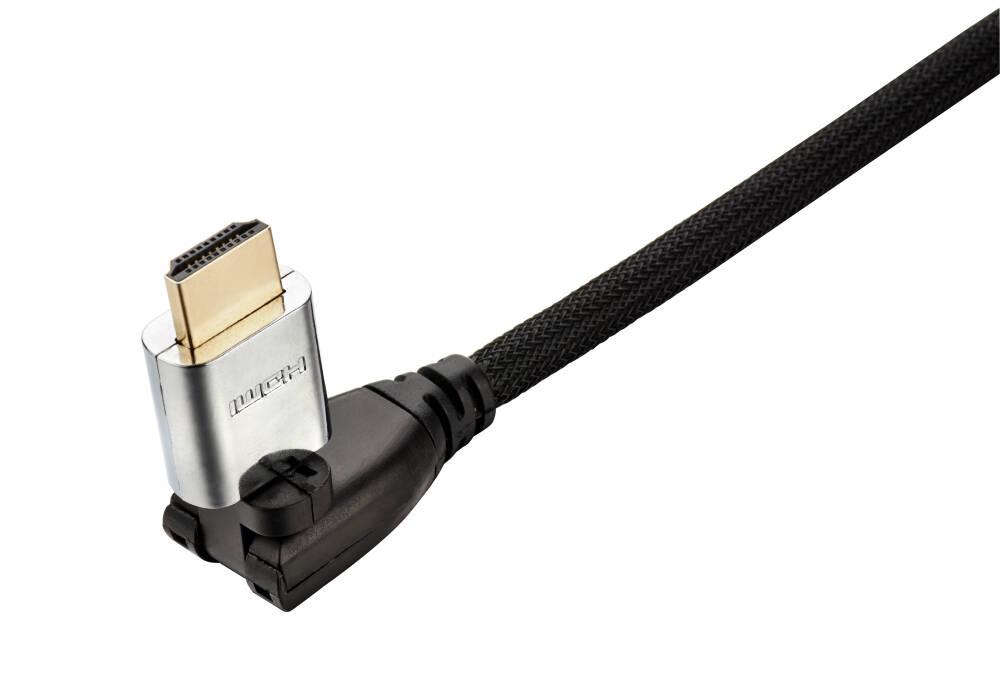 2米長30AWG裸銅導體標準可旋轉頭24K鍍金HDMI線，24K鍍金​​HDMI公對公連接器HDMI 2.0 Licensing認證高清信號穩定傳輸銅導體抗氧化阻抗低衰減小性能好(HPHDMIA2)